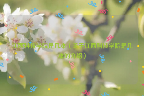 江西科技学院是几本（关于江西科技学院是几本的介绍）