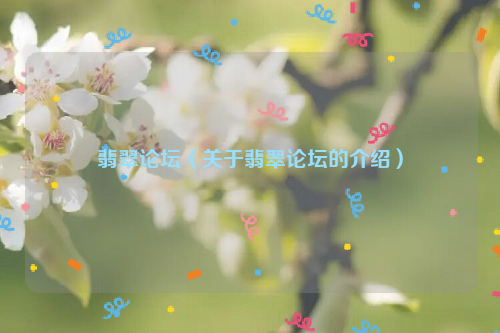 翡翠论坛（关于翡翠论坛的介绍）