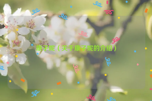 康子妮（关于康子妮的介绍）