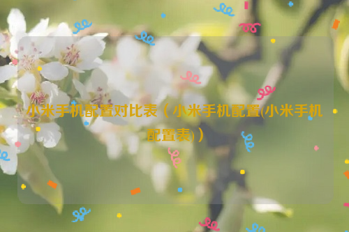 小米手机配置对比表（小米手机配置(小米手机配置表)）