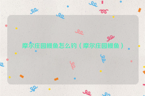 摩尔庄园鳗鱼怎么钓（摩尔庄园鳗鱼）