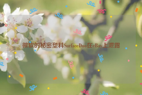 微软的秘密塑料SurfaceDuo在eBay上泄露