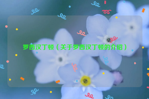 罗西汉丁顿（关于罗西汉丁顿的介绍）