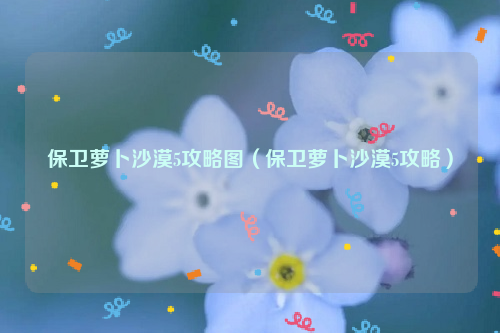 保卫萝卜沙漠5攻略图（保卫萝卜沙漠5攻略）