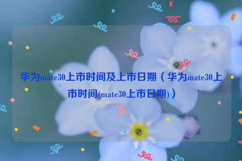 华为mate30上市时间及上市日期（华为mate30上市时间(mate30上市日期)）