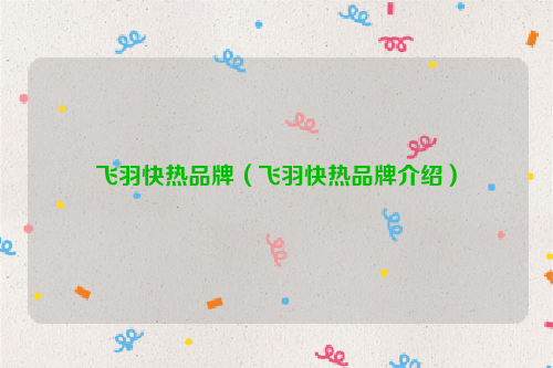 飞羽快热品牌（飞羽快热品牌介绍）