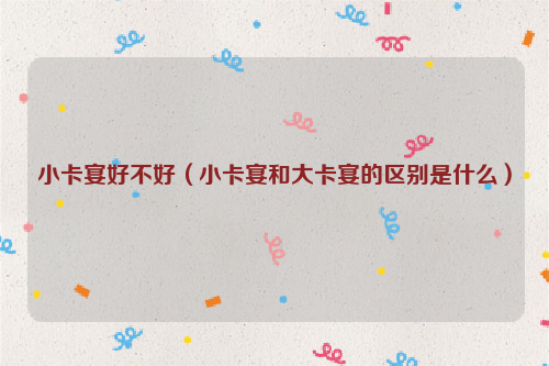 小卡宴好不好（小卡宴和大卡宴的区别是什么）
