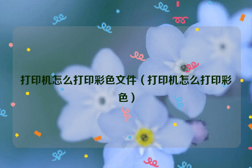 打印机怎么打印彩色文件（打印机怎么打印彩色）