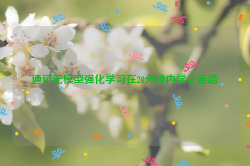 通过无模型强化学习在20分钟内学会走路