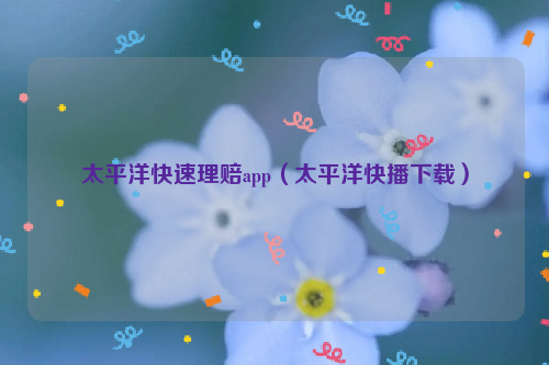 太平洋快速理赔app（太平洋快播下载）
