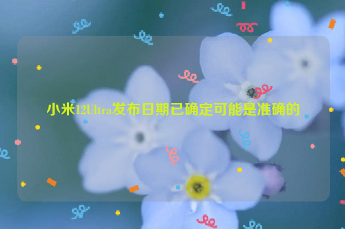 小米12Ultra发布日期已确定可能是准确的
