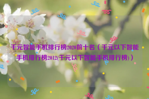 千元智能手机排行榜2020前十名（千元以下智能手机排行榜2012(千元以下智能手机排行榜)）