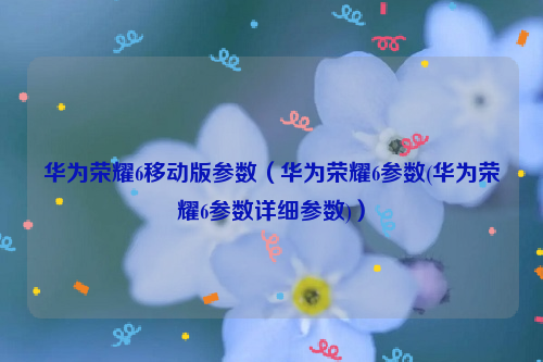华为荣耀6移动版参数（华为荣耀6参数(华为荣耀6参数详细参数)）