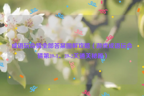 成语玩命猜全部答案图解攻略（游戏成语玩命猜第39-1、39-2关通关秘籍）
