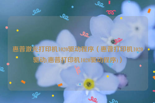惠普激光打印机1020驱动程序（惠普打印机1020驱动(惠普打印机1020驱动程序)）