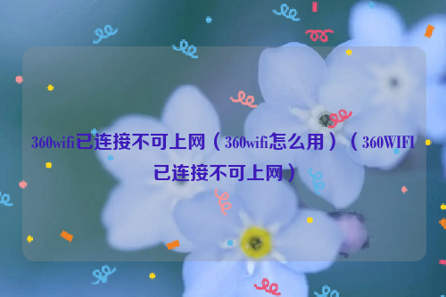 360wifi已连接不可上网（360wifi怎么用）（360WIFI已连接不可上网）