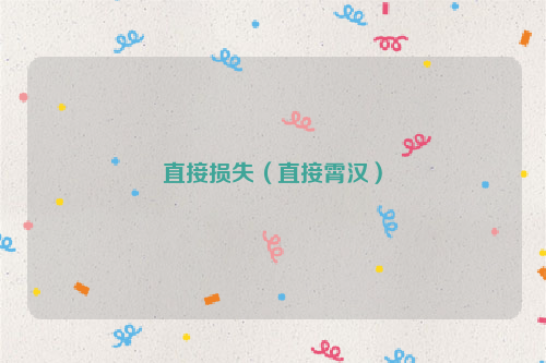 直接损失（直接霄汉）