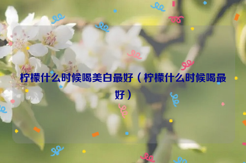 柠檬什么时候喝美白最好（柠檬什么时候喝最好）