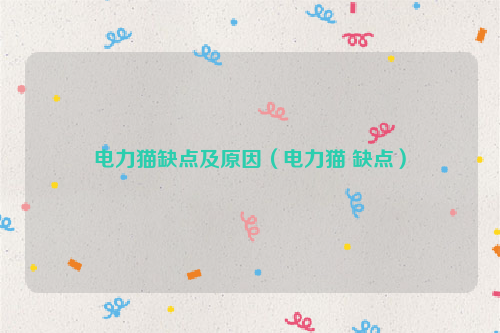 电力猫缺点及原因（电力猫 缺点）