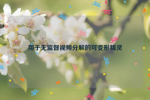 用于无监督视频分解的可变形精灵