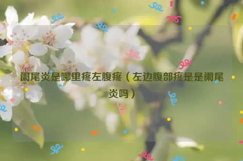 阑尾炎是哪里疼左腹疼（左边腹部疼是是阑尾炎吗）