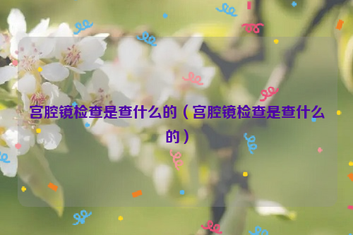 宫腔镜检查是查什么的（宫腔镜检查是查什么的）