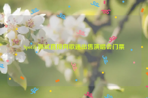 Spotify测试直接向歌迷出售演唱会门票