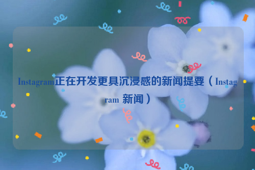 Instagram正在开发更具沉浸感的新闻提要（Instagram 新闻）