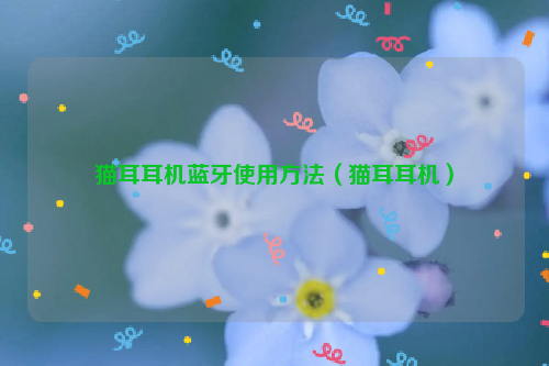 猫耳耳机蓝牙使用方法（猫耳耳机）
