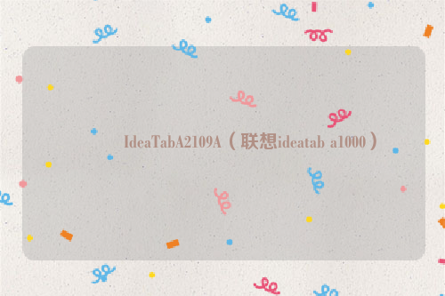 鑱旀兂IdeaTabA2109A（联想ideatab a1000）