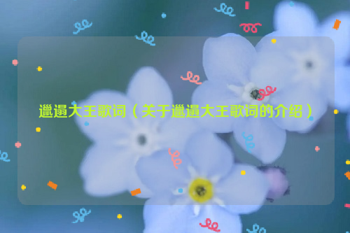 邋遢大王歌词（关于邋遢大王歌词的介绍）