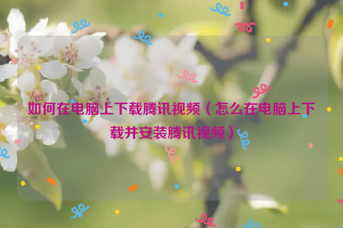如何在电脑上下载腾讯视频（怎么在电脑上下载并安装腾讯视频）