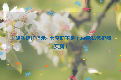 360隐私保护提示sd卡空间不足（360隐私保护器实测）