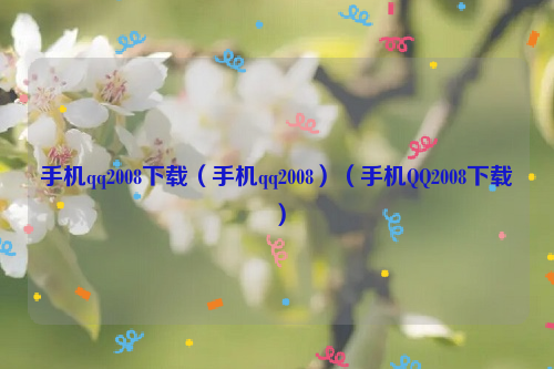 手机qq2008下载（手机qq2008）（手机QQ2008下载）