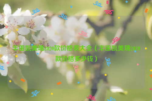 丰田凯美瑞2020款价格表大全（丰田凯美瑞2020款价格多少钱）