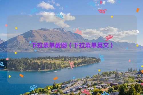下拉菜单截图（下拉菜单英文）