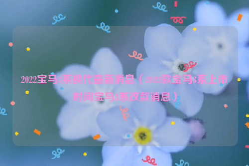 2022宝马3系换代最新消息（2022款宝马3系上市时间宝马3系改款消息）