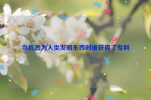 当机器为人类发明东西时谁获得了专利