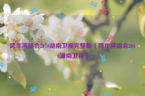 跨年演唱会2010湖南卫视完整版（跨年演唱会2010湖南卫视）