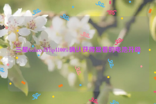 三星GalaxyZFlip4100%确认获得显着的电池升级