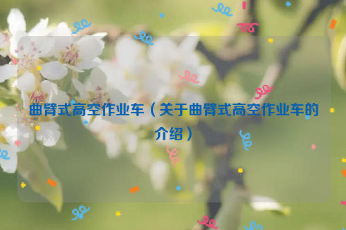 曲臂式高空作业车（关于曲臂式高空作业车的介绍）