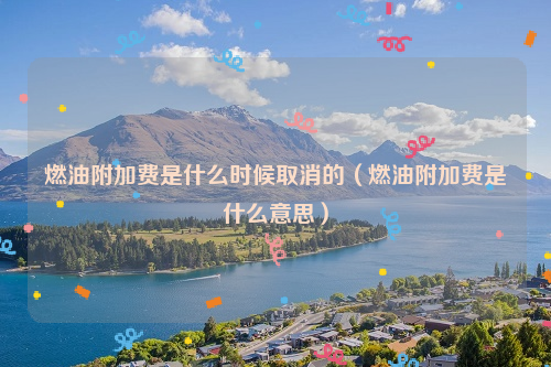 燃油附加费是什么时候取消的（燃油附加费是什么意思）