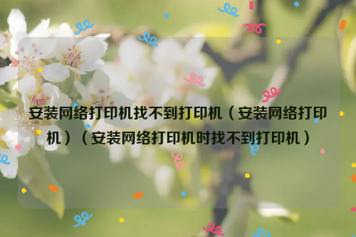 安装网络打印机找不到打印机（安装网络打印机）（安装网络打印机时找不到打印机）