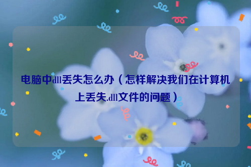 电脑中dll丢失怎么办（怎样解决我们在计算机上丢失.dll文件的问题）