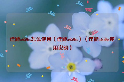 佳能a650is怎么使用（佳能a650is）（佳能a650is使用说明）