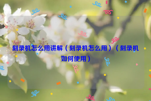 刻录机怎么用讲解（刻录机怎么用）（刻录机如何使用）