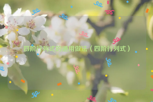四阶行列式的通用做法（四阶行列式）