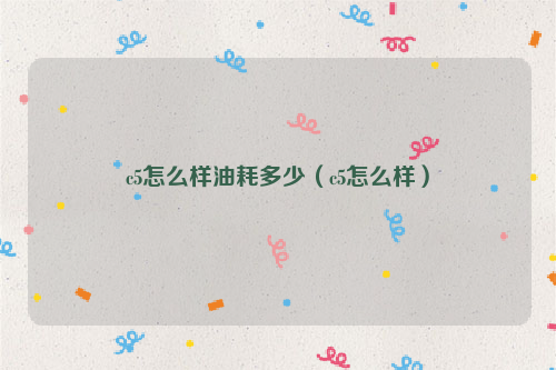 c5怎么样油耗多少（c5怎么样）