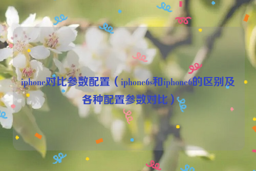 iphone对比参数配置（iphone6s和iphone6的区别及各种配置参数对比）