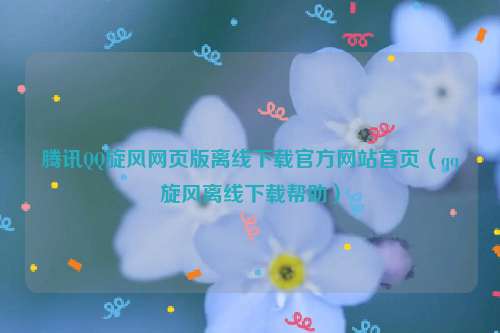 腾讯QQ旋风网页版离线下载官方网站首页（qq旋风离线下载帮助）